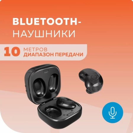 Headphones More Choice BW22S, TWS, wireless, vacuum, BT 5.1, 200 mac, microphone, black-3