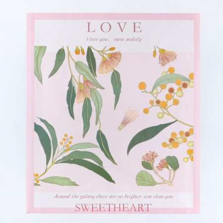 Packaging paper "Love", pink, 50 x 58 cm-3