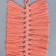 Panel wall in the technique of macram "leaf" Direct pink 30x15 cm