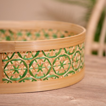Wicker basket, from bamboo 35x28x10 cm-3
