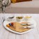 Ceramic dish for serving "Estete. Heart ”, 8 objects: 3 saucers 8 × 6 × 4 cm, 3 skewers, knife, fork, white color