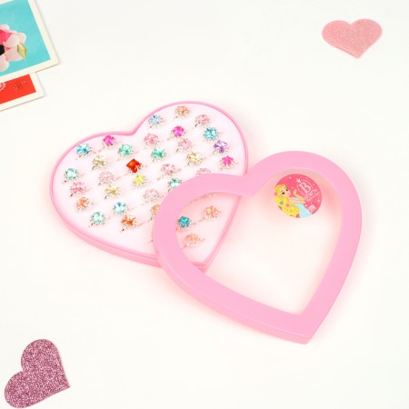 Rings Children's set 36pcs "Choselka" geometry, color mix, mix form in silver, b-r