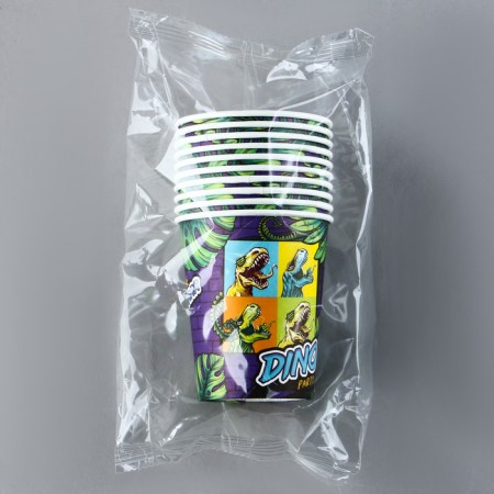 A single -single paper glass "Dino", 250 ml-3