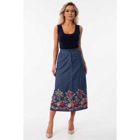 Women's skirt, size 42, blue color-8
