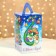 New Year. Gift box New Year's tetrahedral large "snakes" with animation 10*10*18 cm.