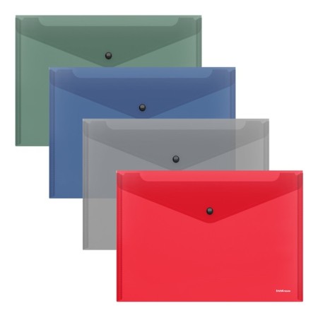 The convert folder on the B5 button (285x210 mm), 160 μm, Erichkrause Glossy Classic, translucent, mix