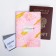 Cover for passport "Pink peonies"
