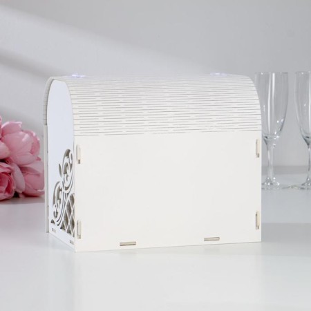 Family Bank "Odnjan", with rhinestones, white, 23.5x17x20 cm-1