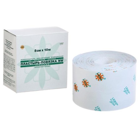 LEIKO-stroke “Leiko” NW, fixing, rolled, hypoallergenic, 5 cm x 10 m