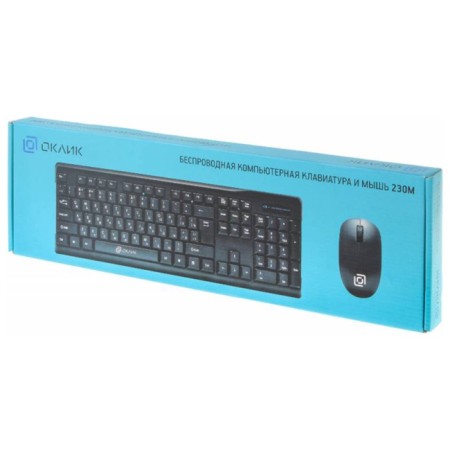 Keyboard mouse Oklick 230m Claw: Black Mouse: Black USB Wireless-5