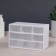 Organizer for storage, three -level, 6 sections, 18.2 × 11.9 × 9.8 cm, white/transparent color