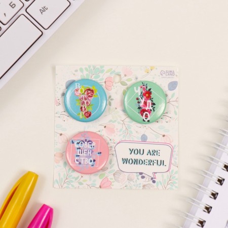 Icons sunset set 3 pcs d = 25 mm "perfection" 7x7 cm-1
