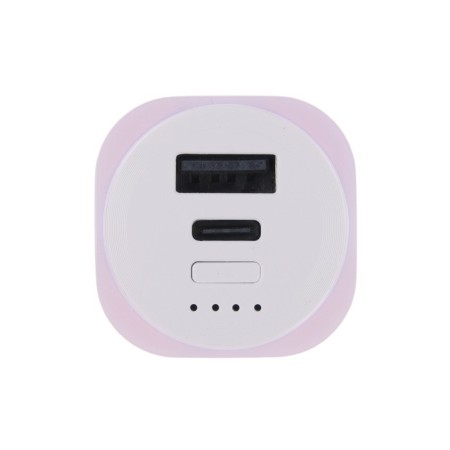 External battery Y213, 5000 mAh, USB, Type-C, 2 A, blue pink-5