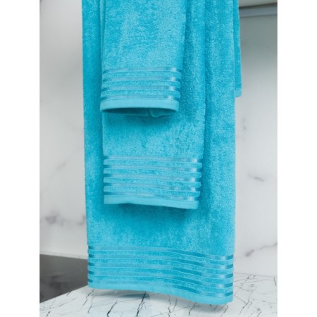 Terry towel Bio-Textiles, 380 gr, size 70x140 cm, blue color-1
