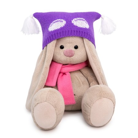 Soft toy "Bunny mi in a hat and scarf", 23 cm