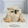 The figure "owl lies" beige, 6x7x5cm