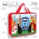 Plastic folder with A4 handles, on a zipper, 75x330x260 mm, blue tractor