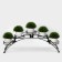 Flowers stand "Arca-5", d = 12 cm, black color