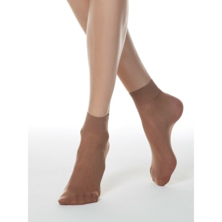 Women's socks with a compacted eye Elegant Tension Soft 20, size 23-25, color Bronz