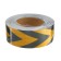 Reflective tape, self-adhesive, yellow-black, 5 cm x 25 m