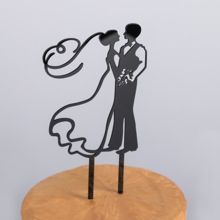 Topper for a cake, 10 × 18 cm, black color-2