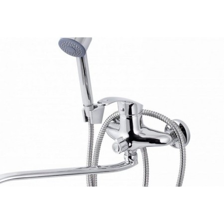 FAUZT FZS-888-133 bathtub mixer, single-leaf, pour 340 mm, watering can, chrome-1