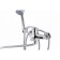 FAUZT FZS-888-133 bathtub mixer, single-leaf, pour 340 mm, watering can, chrome