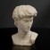 Gypsum figure "head of David" 8 x 12.5, white