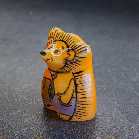 Souvenir "Hedgehog Umnik", Selenite, 3x3.5x4 cm-2