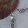 Earrings with mother -of -pearl "Magic" circle, white color in silver