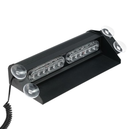 Signal strobe for windshield 12 LED, 12V, 9 modes, red-blue-4