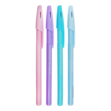 Gel pen Erichkrause R-301 Gel Stick Pastel Node 0.5 mm, blue ink, continuous line length 600 m-1
