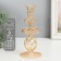 Glass of glass for 1 candle "wave" transparent caramel 8x8x21 cm