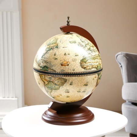 Globe bar decorative "Captain Map" 38x33x48 cm-6