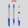 Ballic handle Erichkrause R-301 Classic Stick & Grip, 1.0 mm node, blue, with a rubber holder, a soft and comfortable letter