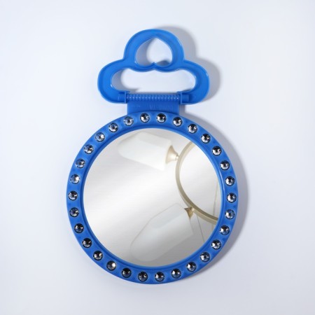 Mirror desktop, mirror surface d = 12 cm, packing 10 pcs, blue color-3