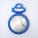 Mirror desktop, mirror surface d = 12 cm, packing 10 pcs, blue color