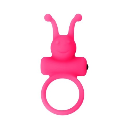 Erectic ring on the penis Eromantica, silicone, pink color, d 3.1 cm-2