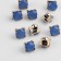 A set of buttons on the leg, d = 9 mm, 10 pcs, blue/gold color