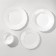 Set of table glass -ceramic louis XV, 16 objects, white color