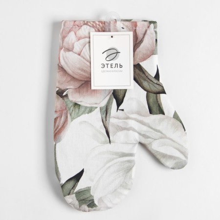 Mittens-Open "Ethel" peonies 20x27cm, 100% cotton, Vatin 250g/m2 (bilateral)-3