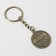 Key keychain, metallic, talisman "Sergey" Latun, 3 x 3.5 x 2.5 cm