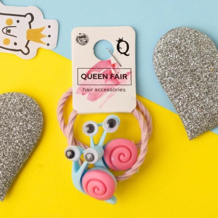 Hair elastic band "animals" (set 2 pcs) Snail