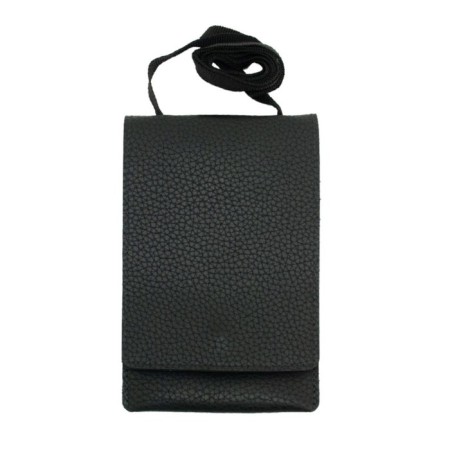 Bag, artificial leather, black 12x1x19 cm
