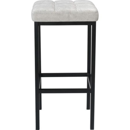 Har loth metal stool/eco -leather, black/gray 34x34x65 cm-1