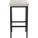 Har loth metal stool/eco -leather, black/gray 34x34x65 cm