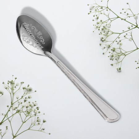 A name spoon on the postcard "Anastasia", 3 x 14 cm.-3