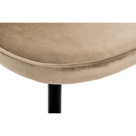 STULL OF A METAL CARCAS DODO Metal/velor, black/dark beige 48x54x77 cm-8