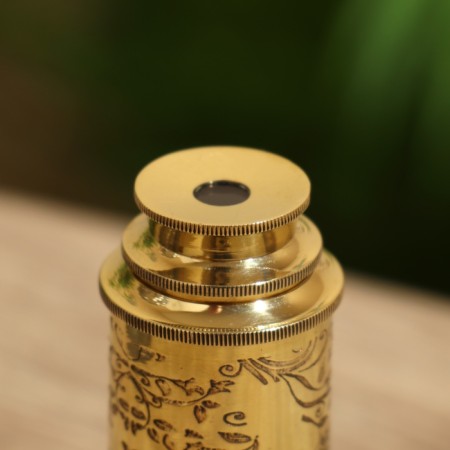 Souvenir "Telescope" with a stand, 17 cm, (lens diameter 3.8 cm), brass-5