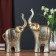 Polystone souvenir "Two Elephants with Popone-Kalchuga" set 26.5x7.5x16.5 cm